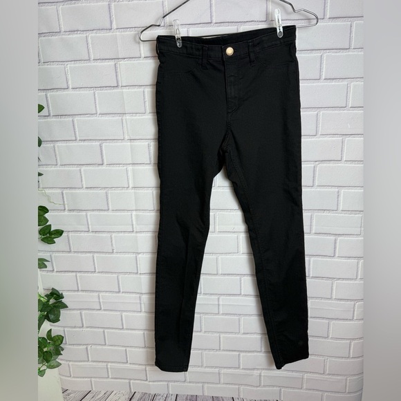 Sleek Black Slim-Fit Jeans with Tapered Legs/girls size 14 - Picture 1 of 8